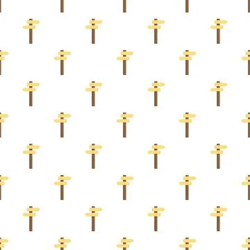 Road signs pattern showing direction choices and navigation Stock Illustration