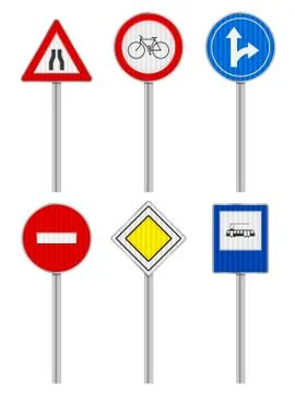 Road signs set Stock Illustration