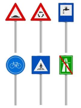 Road signs set Stock Illustration