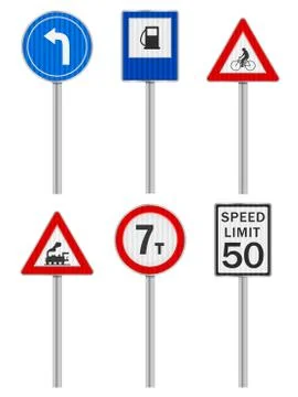 Road signs set Stock Illustration