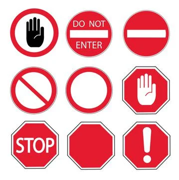 Road signs vector illustration Stock Illustration