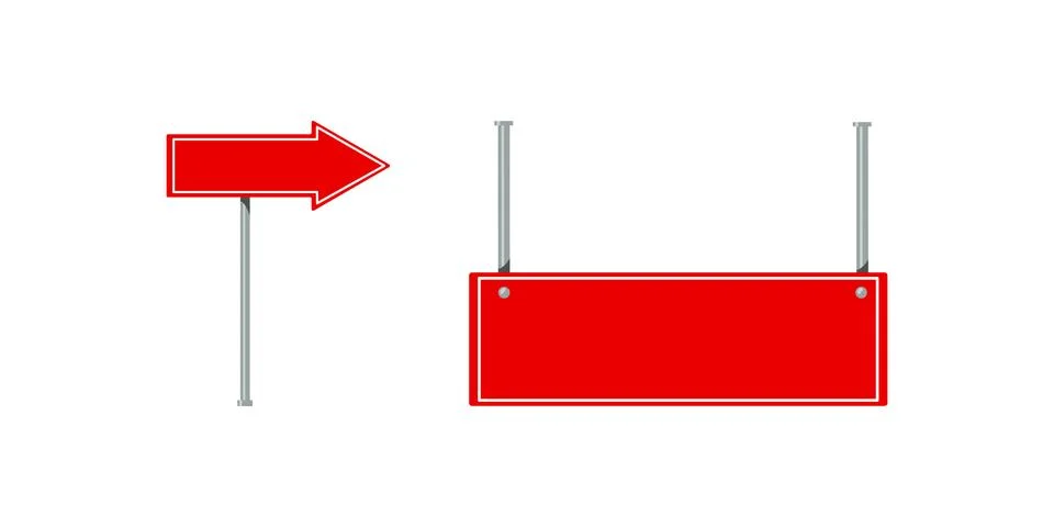 Road signs vector illustration. Vector green plate road signs templates for  Stock Illustration