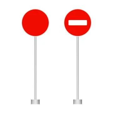 Road signs on white background. Vector illustration in trendy flat style. ESP 10 Stock Illustration