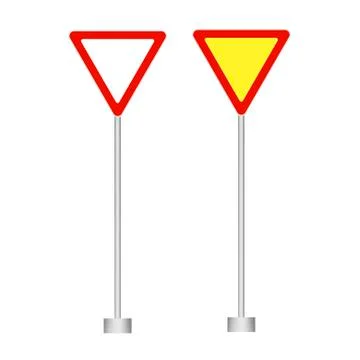 Road signs on white background. Vector illustration in trendy flat style. ESP 10 Stock Illustration