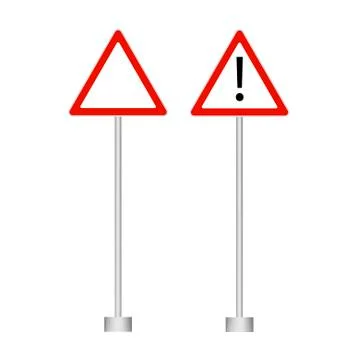 Road signs on white background. Vector illustration in trendy flat style. ESP 10 Stock Illustration