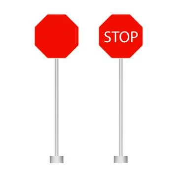 Road signs on white background. Vector illustration in trendy flat style. ESP 10 Stock Illustration