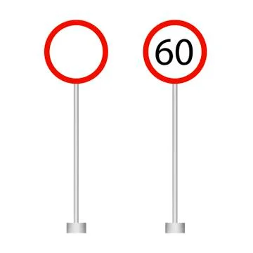Road signs on white background. Vector illustration in trendy flat style. ESP 10 Stock Illustration