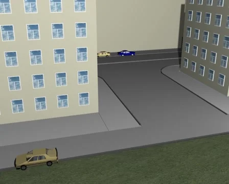 Road situation 3D Stock Footage