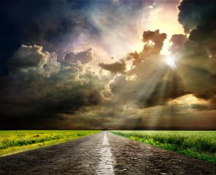 Road to the sky Stock Photos