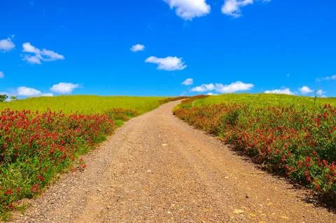 Road for the sky Stock Photos