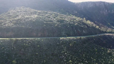 Road on the slopes of the hill Stock Footage 172167637