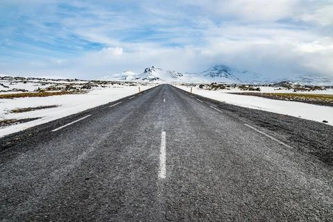 Road in Snaefellsness Stock Photos