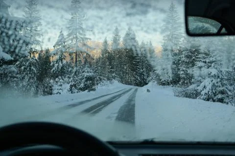 Road snow Stock Photos