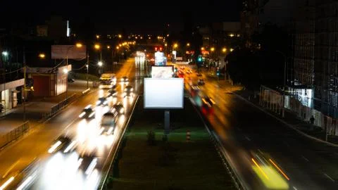A road in Sofia, Bulgaria at night Photos