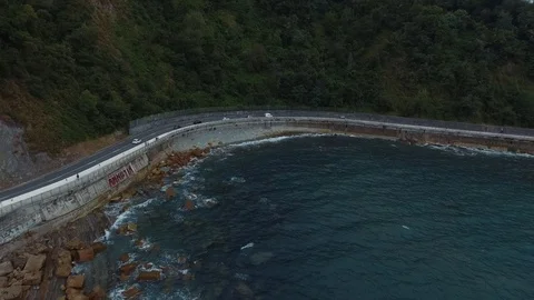 Road in Spain on the seashore Stockbeeldmateriaal 76353201