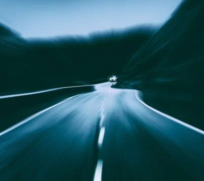Road with speed effect Stock Photos