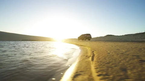 Off Road Speed Tracking Shot at Lake Dune in Brazil Video stock 152170877