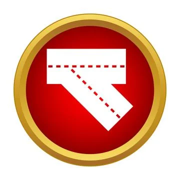 Road splitting path icon symbolizing decision making Stock Illustration