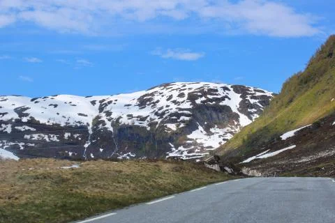 Road in Spring mountains Stock Photos