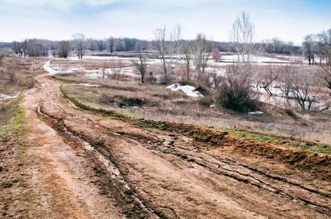 Off-road, the spring thaw Stock Photos