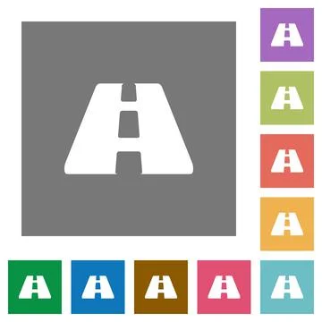 Road square flat icons Ilustración de archivo