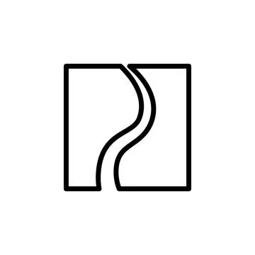 Road in a square icon. Element of minimalistic icons for mobile concept and web Stock Illustration