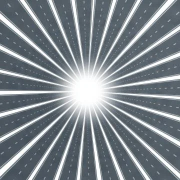 Road star burst Stock Illustration