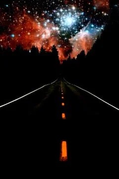 Road to the stars Stock Illustration