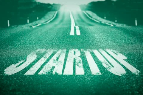 Road to startup. Selected Focus Stock Photos