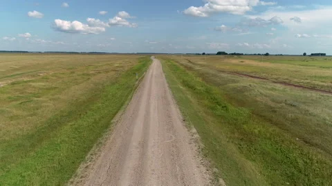 Road in the steppe Stock Footage 164914637