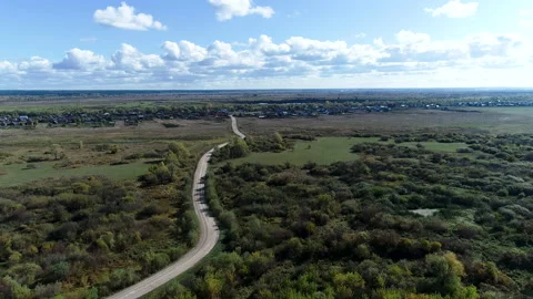 Road in the steppe Stock Footage 165819122