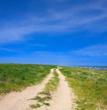 Road in steppe Stock Photos
