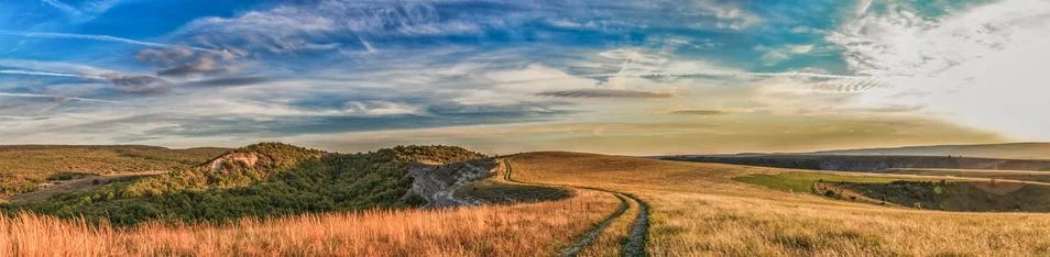 Road In The Steppes 写真素材