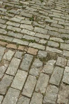 Road of stones.Block construction Foto stock
