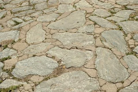 Road of stones.Block construction Foto stock