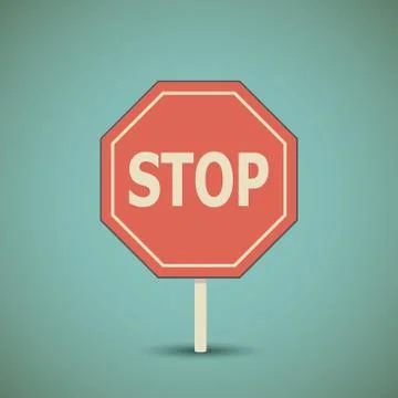 Road stop sign 스톡 일러스트