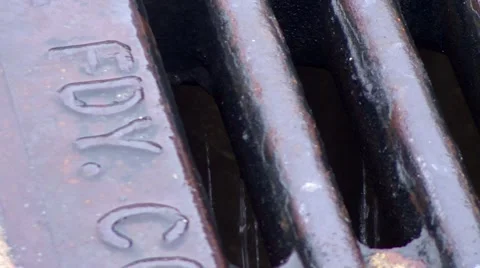 Road - Storm Drain Dripping Stock Footage 42934179