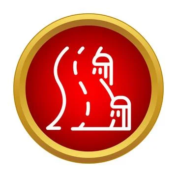 Road with street lights vector icon design 스톡 일러스트
