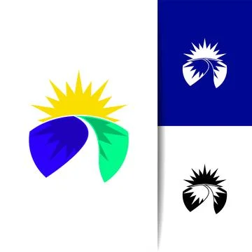Road Street Sun Icon Vector Stock Illustration