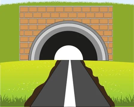 Road in subway Stock Illustration