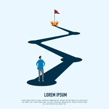 Road to success concept Illustrazione stock