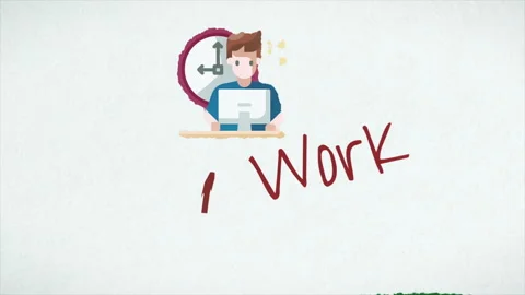 Road to success concept loopable animation. Elements of success. Animatiom on 库存影片 246702215