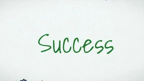 Road to success concept loopable animation. Elements of success. Animatiom on Illustrazione stock