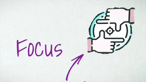 Road to success concept loopable animation. Elements of success. Animatiom on Illustrazione stock