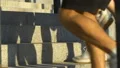 Road to success, young people ascending staircase at university building HD Footage