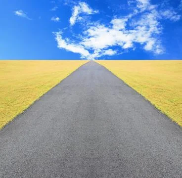 Road summer day Stock Photos