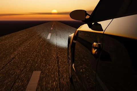 Road to the sun Stock Illustration