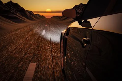 Road to the sun Stock Illustration