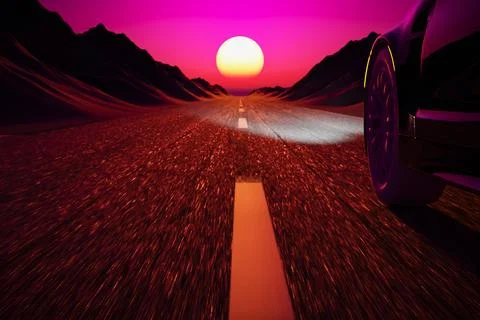 Road to the sun Stock Illustration