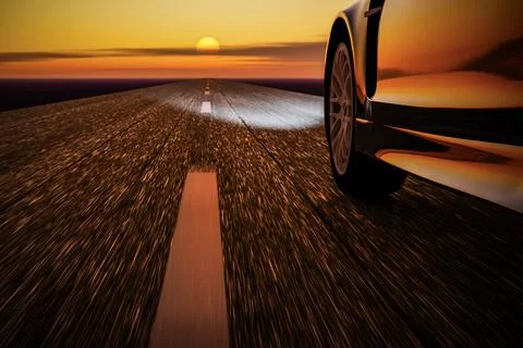 Road to the sun Stock Illustration